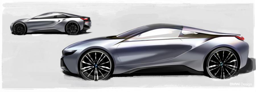Эскиз BMW i8 Roadster (I15) 2018 года  (WW) (фото 31 из 198)